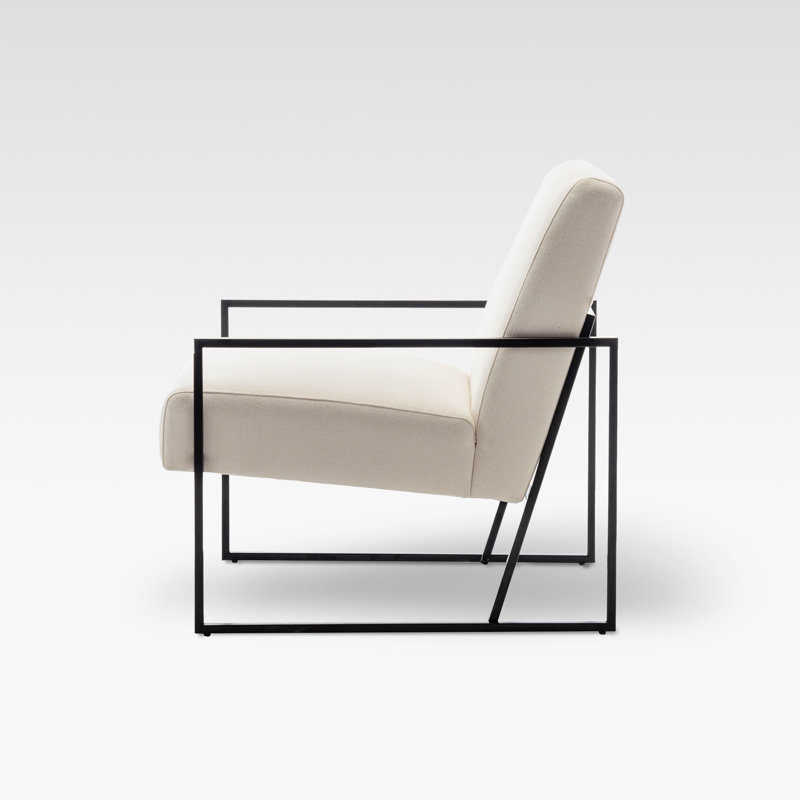 Ebern Designs Burbuqe Industrial Metal Arm Accent Chair & Reviews Wayfair